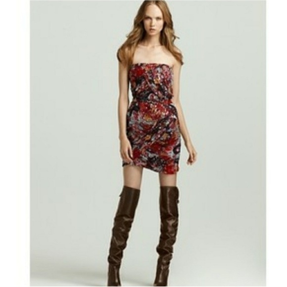 Diane Von Furstenberg Khiva Sequin Strapless Dress Sz 8 - Picture 2 of 15